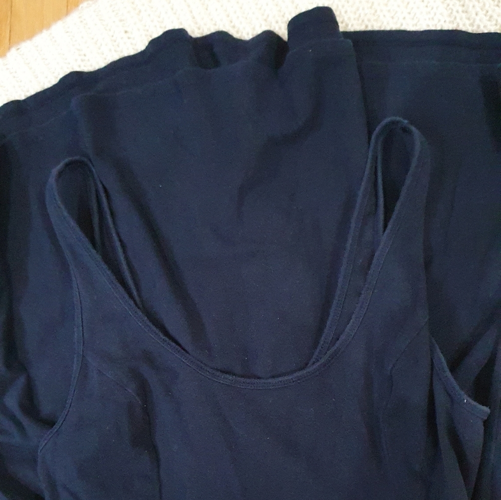 Hollister Navy Scoop Neck Skater Dress